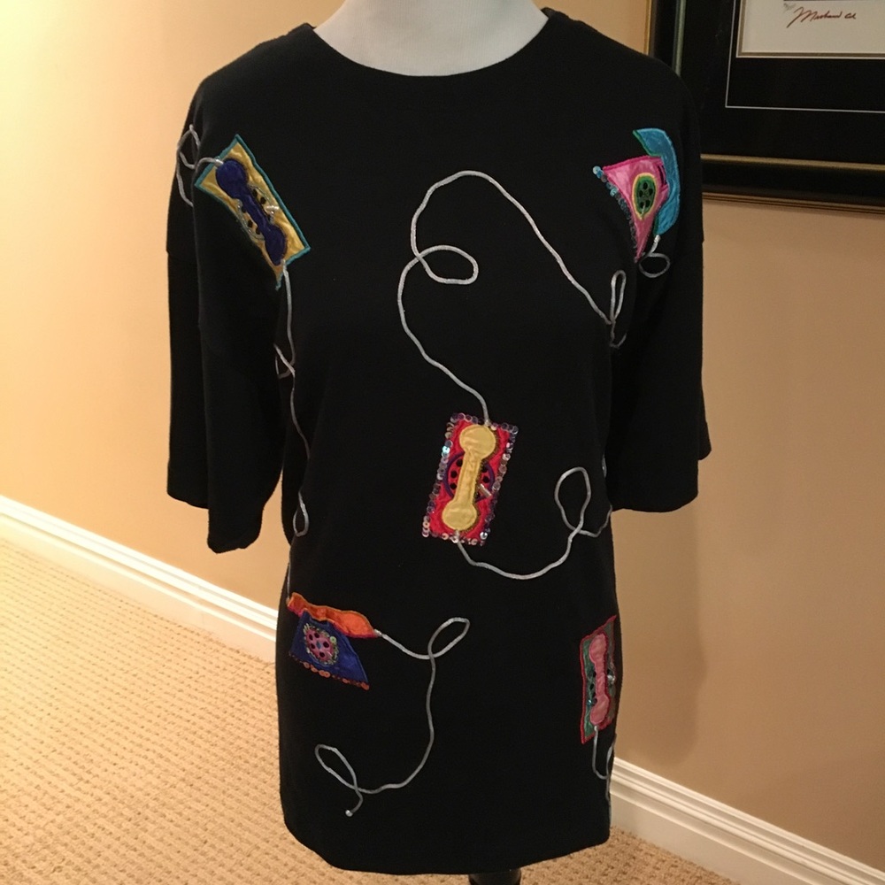 Funky Black Telephone top!